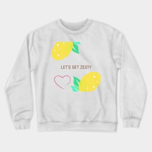 Let's get zesty design with lemons and love heart Crewneck Sweatshirt